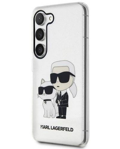 Калъф Karl Lagerfeld - Glitter K and C, Galaxy S23, прозрачен - 3